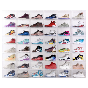 aj鞋盒收纳盒球鞋防氧化鞋柜透明鞋子收纳塑料省空间网红收藏鞋墙
