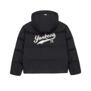 MLB官方 男女情侣复古学院风百搭连帽短款羽绒服25冬季新款DJV03