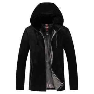 海宁貂皮外套男貂绒大衣整貂皮草水貂毛加厚皮毛一体冬季真皮皮衣