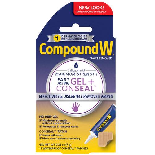 美国Compound W康盼达鸡眼膏跖疣寻常疣丝状疣趾扁平疣软膏鸡眼贴