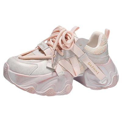 达芙妮厚底老爹鞋女增高运动松糕