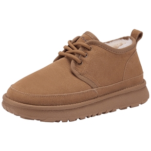 热风男鞋2025年冬季新款男士时尚休闲靴百搭棉鞋保暖舒适雪地靴子