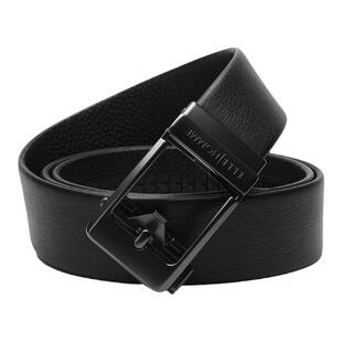 ELLE HOMME时尚皮带男真皮自动扣头层牛皮腰带年轻人品牌正装裤带