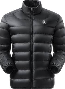 企鹅排骨羽绒服女款2026新款冬季轻薄保暖黑色面包服立领防风冬装