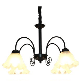 美式新款复古吊灯铃兰花朵大厅主灯法式感客厅灯中古卧室餐厅灯具