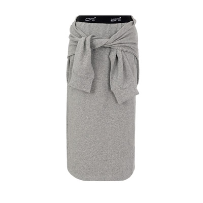 pushBUTTON 潮流时尚女士袖子装饰休闲风修身半身长裙 301574