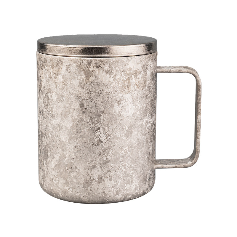 纯钛办公杯磁吸盖茶水分离泡茶杯