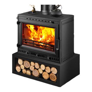 铸铁真火壁炉燃木柴火取暖炉民宿别墅冬天家用室内烧柴欧式火炉