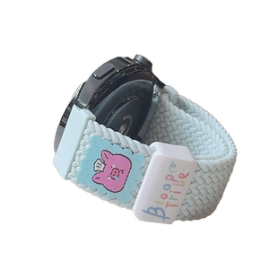 壳里斯GT5表带编织尼龙磁吸扣GT3小象小狗GT6可爱FIT4适用华为watch3pro手表荣耀2红米5小米9pro女款8新款S4