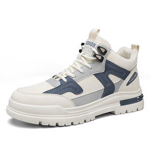 男鞋内增高马丁靴高帮2026新款秋季休闲运动板鞋百搭冬季加绒棉鞋