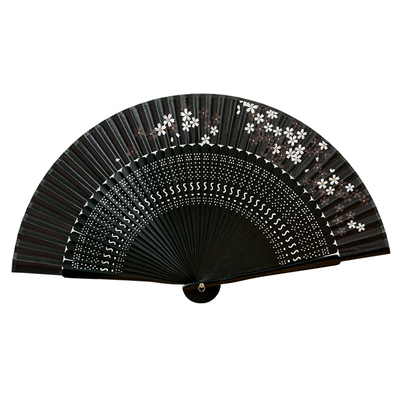 黑色古风小巧便携折叠扇子
