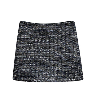 亮片粗花呢半身裙女欧货2025秋冬新款小香风高腰包臀辣妹a字短裙