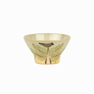 日本进口有田烧手绘复古高脚饭碗平盘中古餐具斗笠碗小浅盘吐刺盘