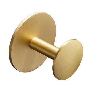 全铜免打孔挂衣钩实心轻奢门后挂钩衣服浴室壁挂墙壁单钩单个挂钩