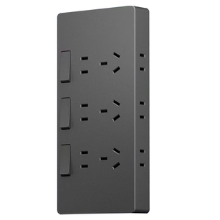 国际电工86型拓展插座十五孔三开21孔明盒超薄家用灰色白色插座板