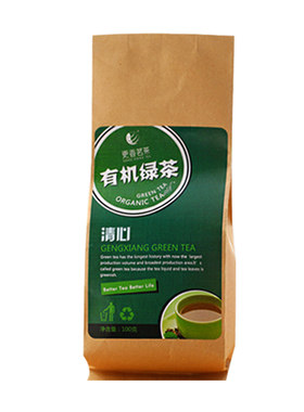 更香有机绿茶一级清心100g袋装