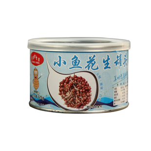 宁波海蜒干花生米整箱16罐装即食小鱼花生下酒菜香酥红皮花生罐头