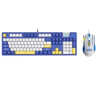 有线机械键盘鼠标套装办公游戏客制化宏104键热插拔轴学生静音J11