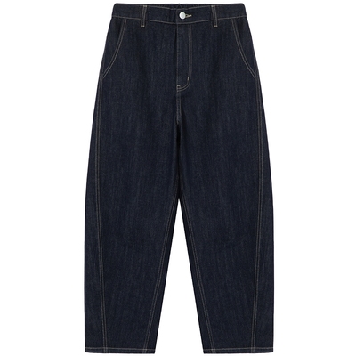 布景时尚宽松九分牛仔裤