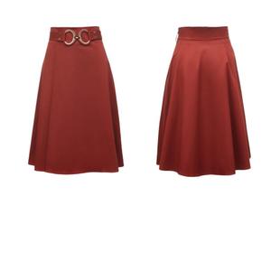 t区绫致Vero Moda半裙秋冬新优雅气质通勤高腰A字纯色女时尚