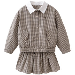 马克珍妮英伦学院女童Miu系格纹套装 儿童2026年春装新款560289