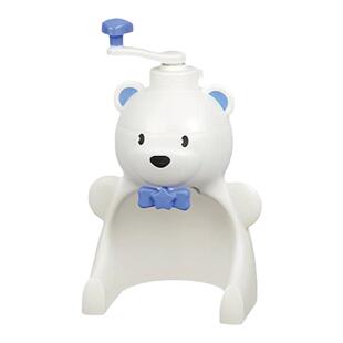 【日本直邮】珍珠金属刨冰机日本制造手动小白熊带2个制冰杯白色