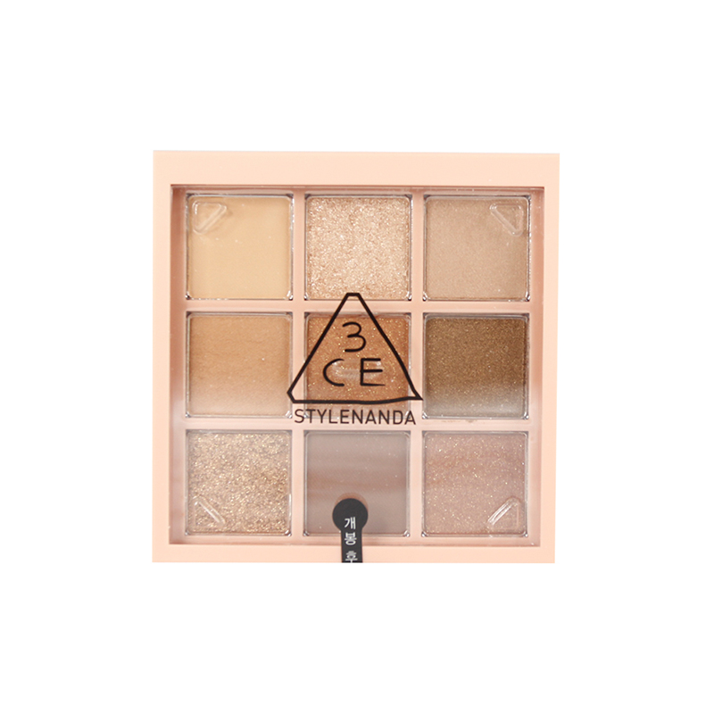 韩国3ce珠光哑光overtake南瓜橘棕色大地干枯玫瑰9色九宫格眼影盘