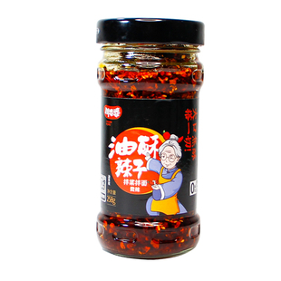 川婆婆油酥辣子油辣椒辣椒酱山东济南特产香酥微辣高辣拌面拌饭酱