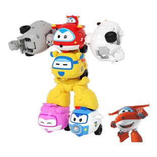 超级飞侠变形玩具乐迪小爱奥飞Q宠六合体机器人套装益智模型男孩