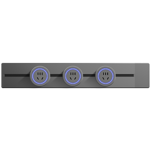 超短距离轨道插座小尺寸30cm迷你电力导轨滑轨餐边柜USB排插线板