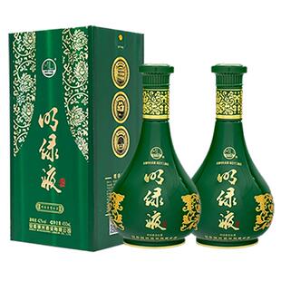 专卖店 安徽明绿液普绿42度明绿香型白酒450ml*2瓶装送礼带礼袋