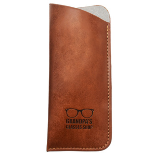 眼镜袋软皮韩国简约近视老花镜皮套男便携随身收纳袋女皮质眼睛套