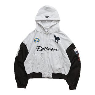 现货 PROTOCOL INDEX BUTTIVORE 战马贴布做旧破坏拉链卫衣 25AW