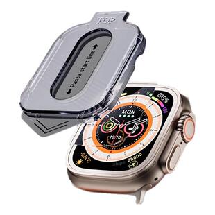 西泊来适用苹果手表膜ultra2钢化膜iWatchS10保护膜Applewatchs9智能s9运动iwatch手表贴膜49mm无尘仓秒贴膜1