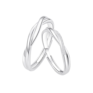 老凤祥莫比乌斯系列S925纯银戒指女轻奢小众高级感指环送女友