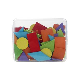 平面图形教具一年级下册数学几何片图形七巧板长方形正方形学具