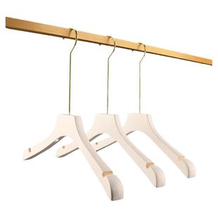 白色实木挂衣架服装店防滑男女无痕西装衣撑木质裤架婚纱LOGO定制