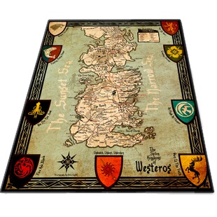 欧美式复古权利的游戏世界地图客厅沙发茶几卧室地毯吸尘定制防滑