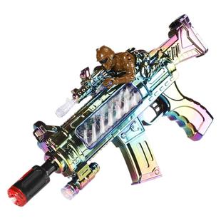 儿童玩具枪男孩喷雾冲锋枪仿真声光电动喷火机关枪手抢男童3一6岁