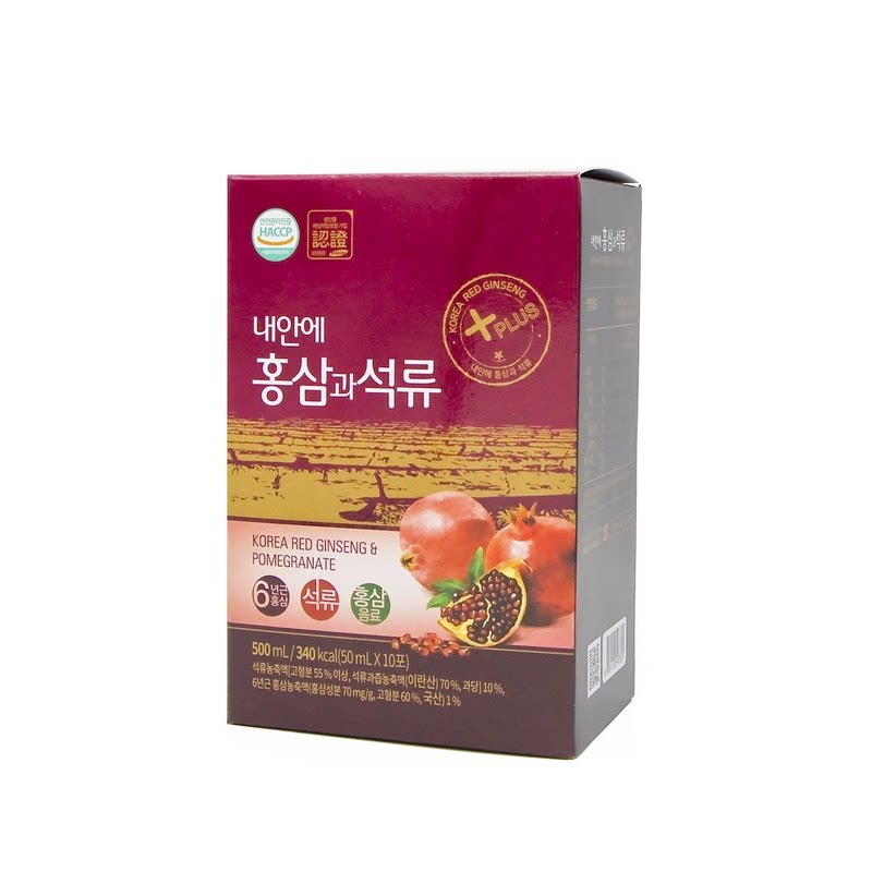 不老健BULOGEON 高丽红参红石榴汁50mlx10包美颜美肌养颜美容滋补