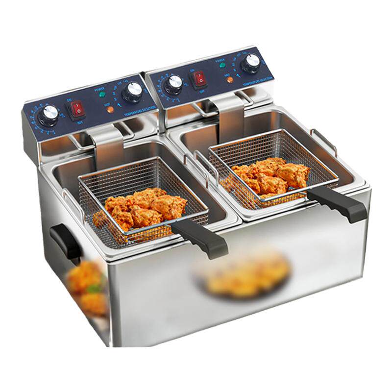 油炸锅商用大容量加厚双缸炸锅油商用炸锅/炸串/薯条