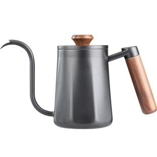 手冲壶咖啡壶不锈钢挂耳长嘴壶细口壶套装带温度计把手600ml家用