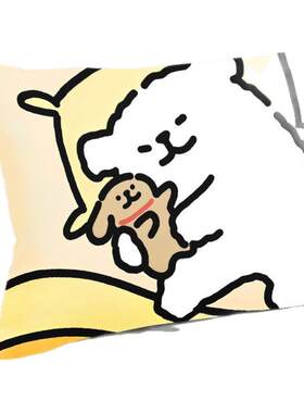 可爱线条小狗枕头抱枕卡通动漫