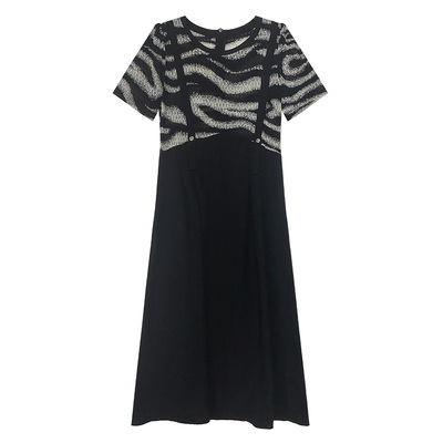 慕翎2026夏装新款法式气质显瘦连衣裙短袖长裙大码女装