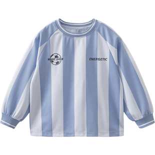 马克珍妮[足球boy]男童运动衫速干T恤儿童上衣2026春装新款560058