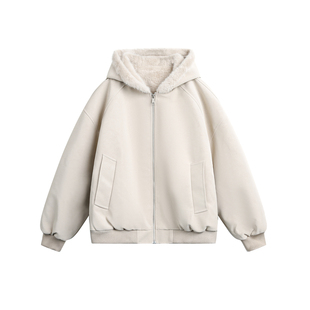 Dream made 冬装仿兔毛座山雕外套美式皮棉衣男冬季加绒加厚棉服