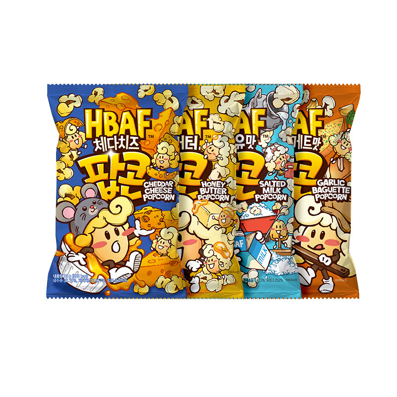 【所有女生直播间】HBAF芭蜂蜂蜜黄油味爆米花休闲膨化进口零食