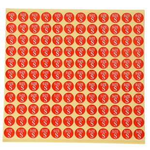 包邮号码红色衣服尺码标签贴纸 服装码数贴 衣服大小码数标贴纸