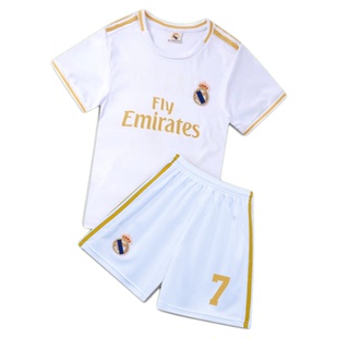 C罗球衣7号皇马经典各赛季儿童足球服套装定制短袖小学生训练队服