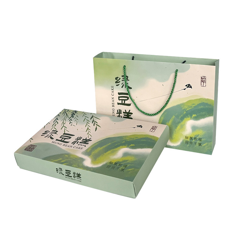 绿豆糕包装盒12粒端午节礼盒手提